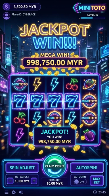 Layar utama minitoto — antarmuka bersih setelah instalasi